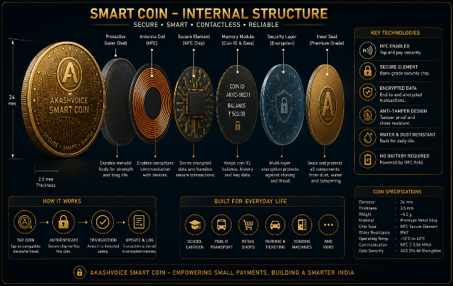 Smart Coin internal structure — layers, key technologies and specifications